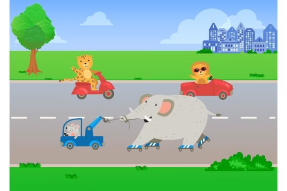 Download Cute Cartoon Cat Flying Helicopter over - Flying helicopter Collection