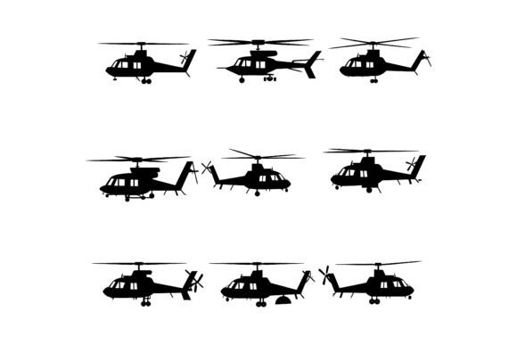 Download Flying Helicopter Vector Set - Flying helicopter Collection