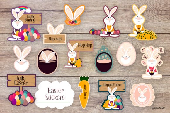 Download Easter Bunny Stickers Bundle - Premium Resources